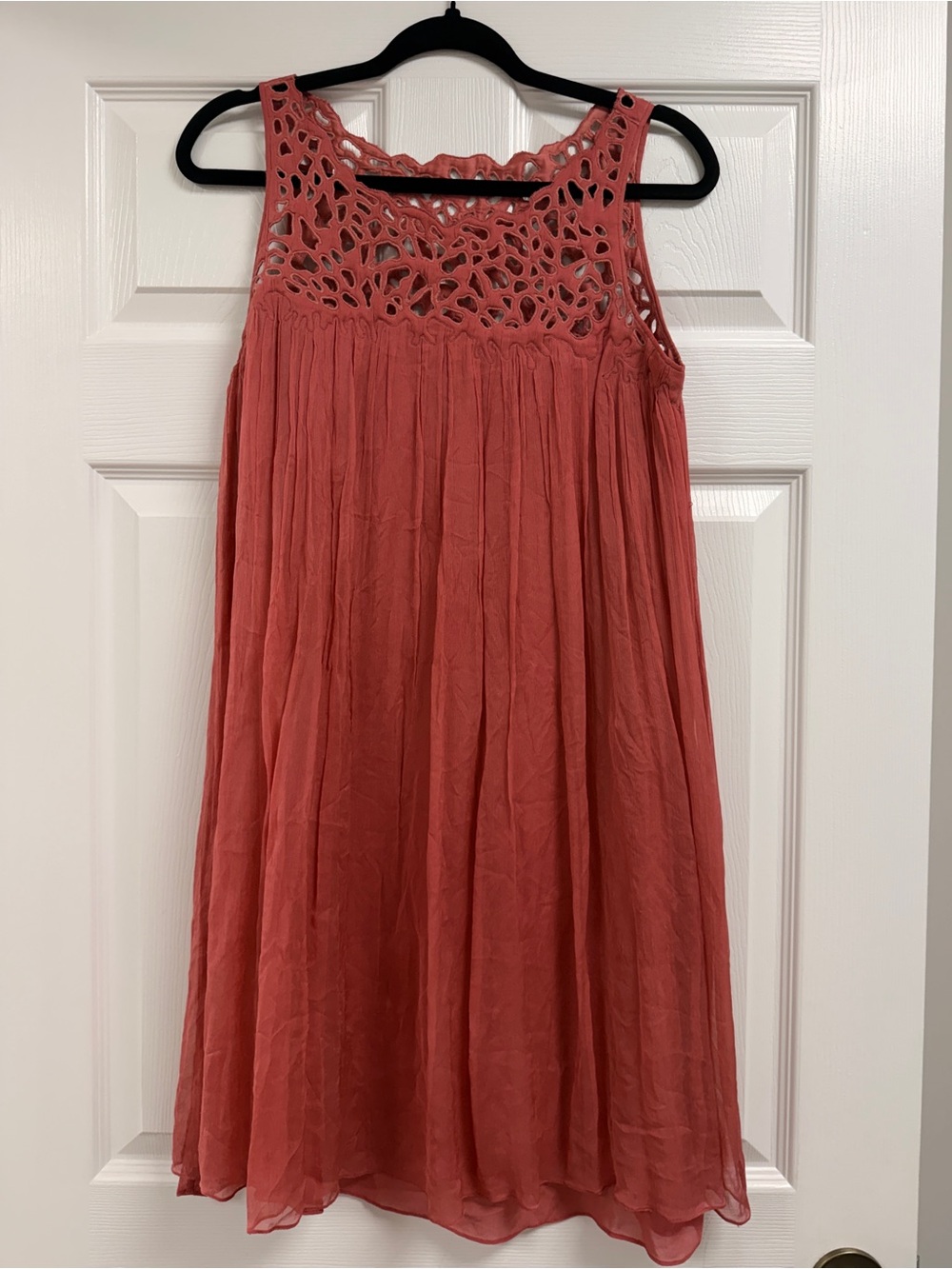 Rohit Gandhi & Rahul Khanna Cutout Yoke Swing Dress in Dusty Coral